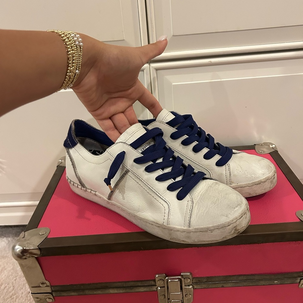 White dolce vita Sneakers with Blue Accents